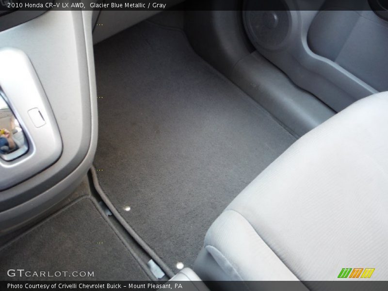 Glacier Blue Metallic / Gray 2010 Honda CR-V LX AWD