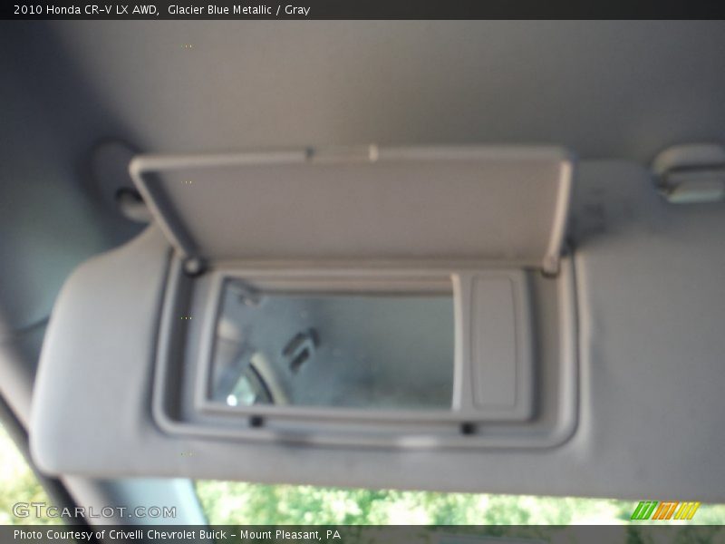 Glacier Blue Metallic / Gray 2010 Honda CR-V LX AWD