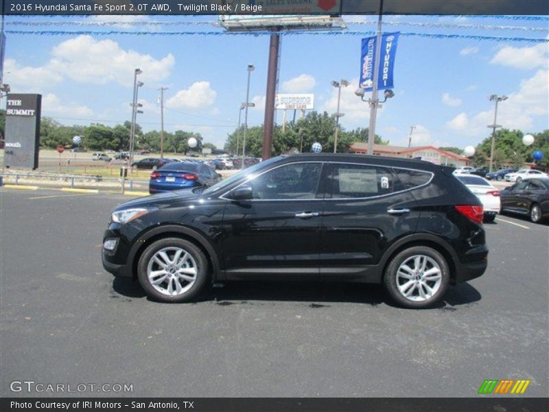 Twilight Black / Beige 2016 Hyundai Santa Fe Sport 2.0T AWD