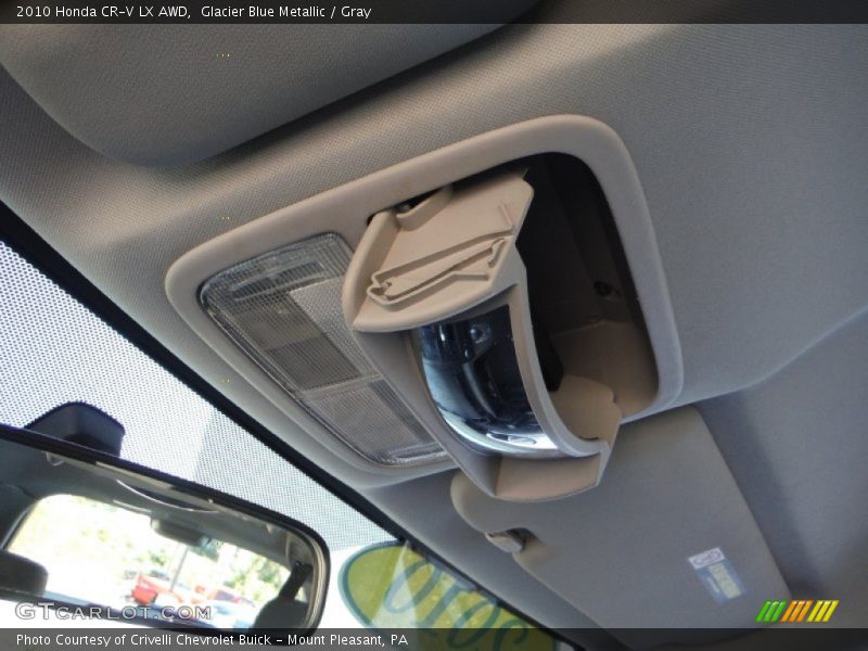 Glacier Blue Metallic / Gray 2010 Honda CR-V LX AWD