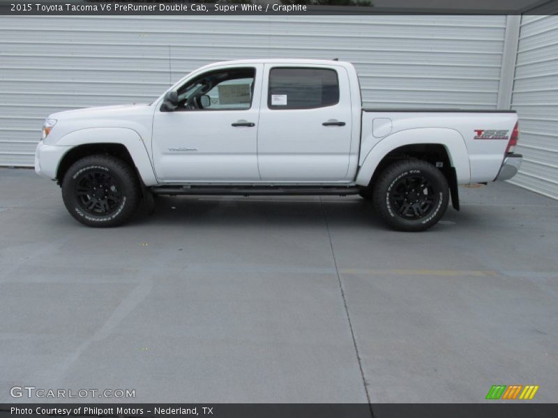 Super White / Graphite 2015 Toyota Tacoma V6 PreRunner Double Cab