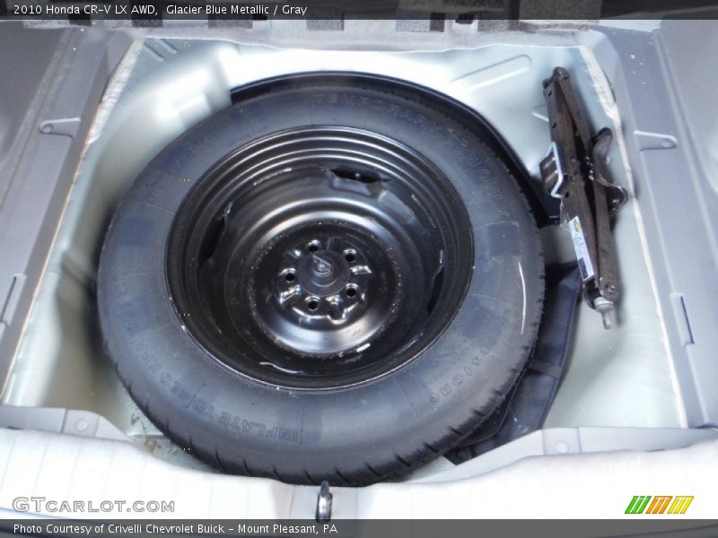 Glacier Blue Metallic / Gray 2010 Honda CR-V LX AWD