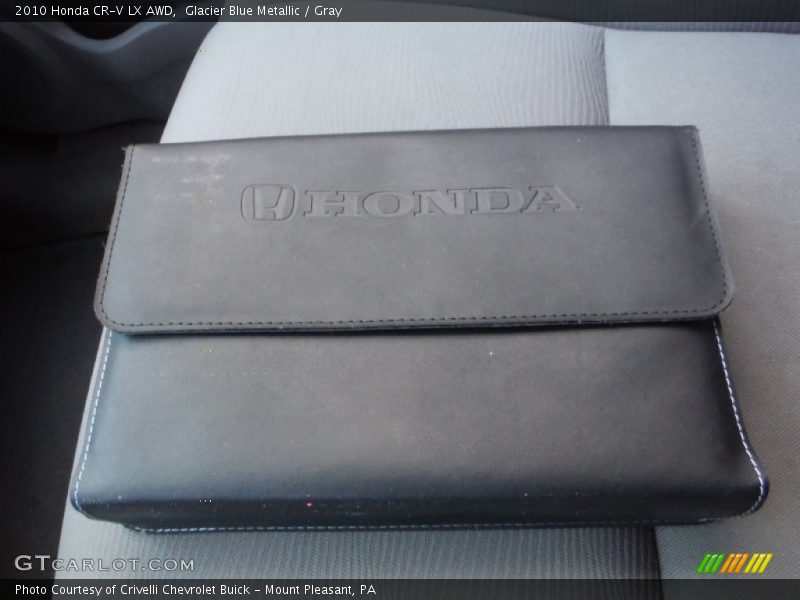 Glacier Blue Metallic / Gray 2010 Honda CR-V LX AWD