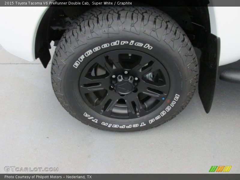 Super White / Graphite 2015 Toyota Tacoma V6 PreRunner Double Cab