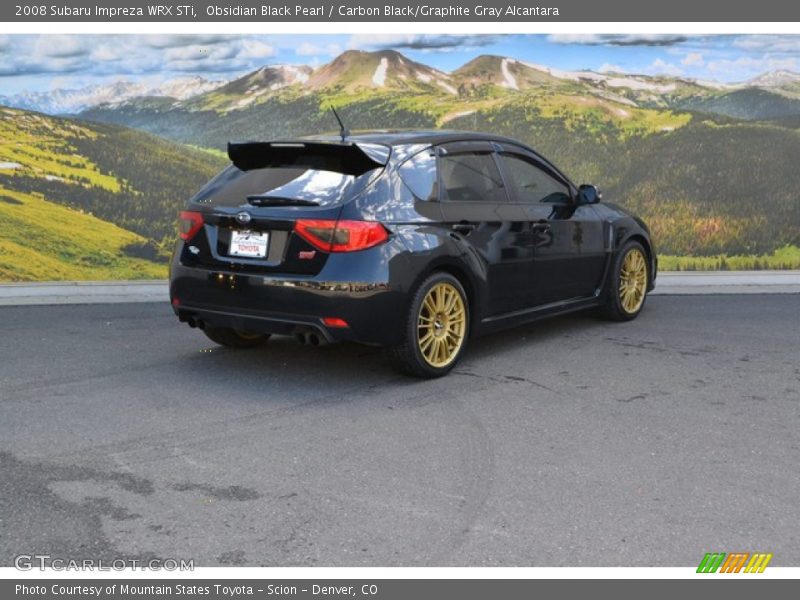 Obsidian Black Pearl / Carbon Black/Graphite Gray Alcantara 2008 Subaru Impreza WRX STi