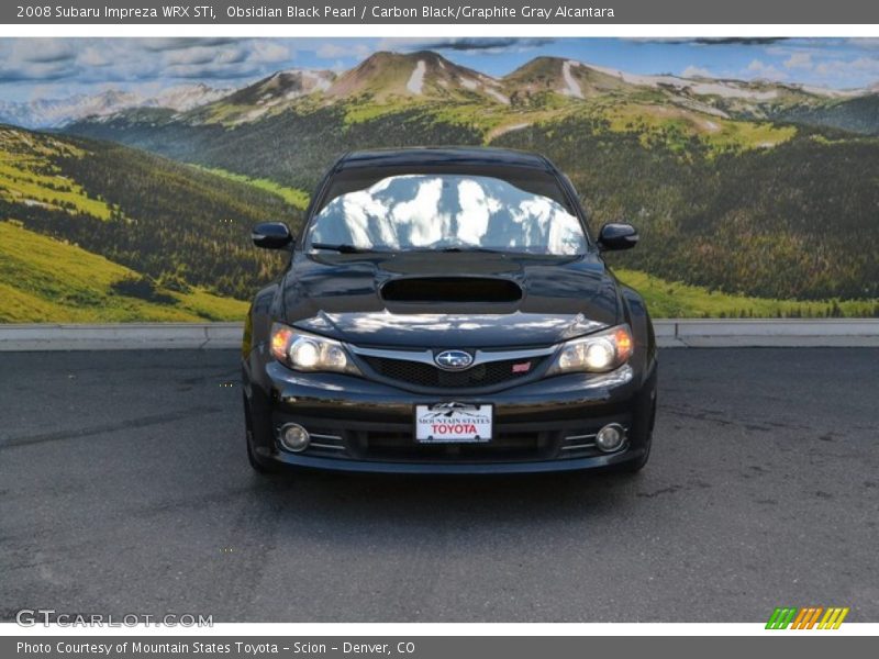 Obsidian Black Pearl / Carbon Black/Graphite Gray Alcantara 2008 Subaru Impreza WRX STi