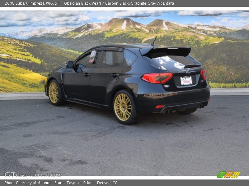 Obsidian Black Pearl / Carbon Black/Graphite Gray Alcantara 2008 Subaru Impreza WRX STi
