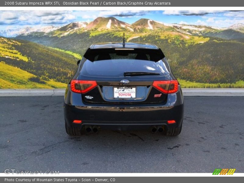 Obsidian Black Pearl / Carbon Black/Graphite Gray Alcantara 2008 Subaru Impreza WRX STi