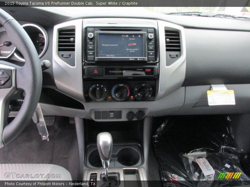 Super White / Graphite 2015 Toyota Tacoma V6 PreRunner Double Cab
