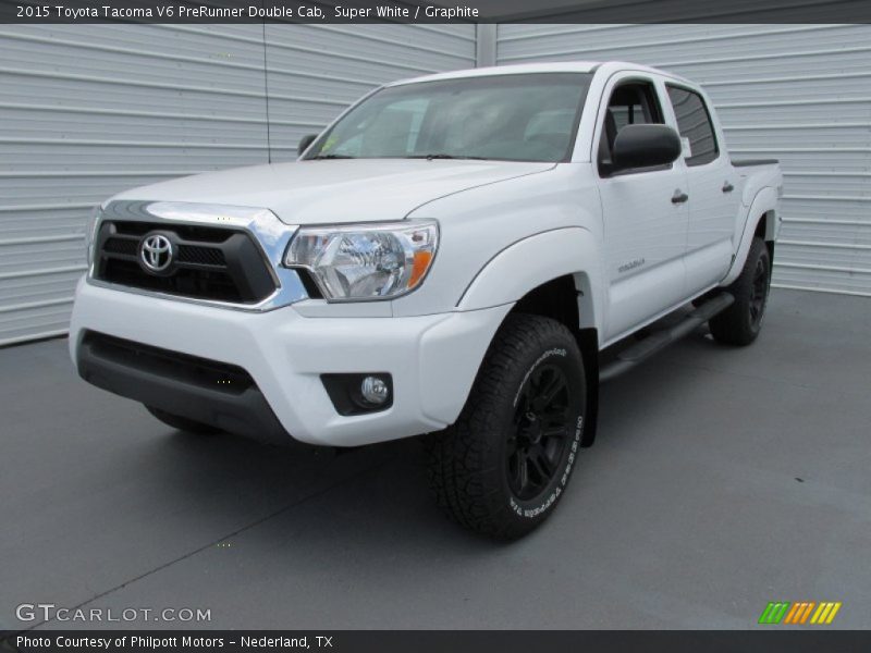 Super White / Graphite 2015 Toyota Tacoma V6 PreRunner Double Cab