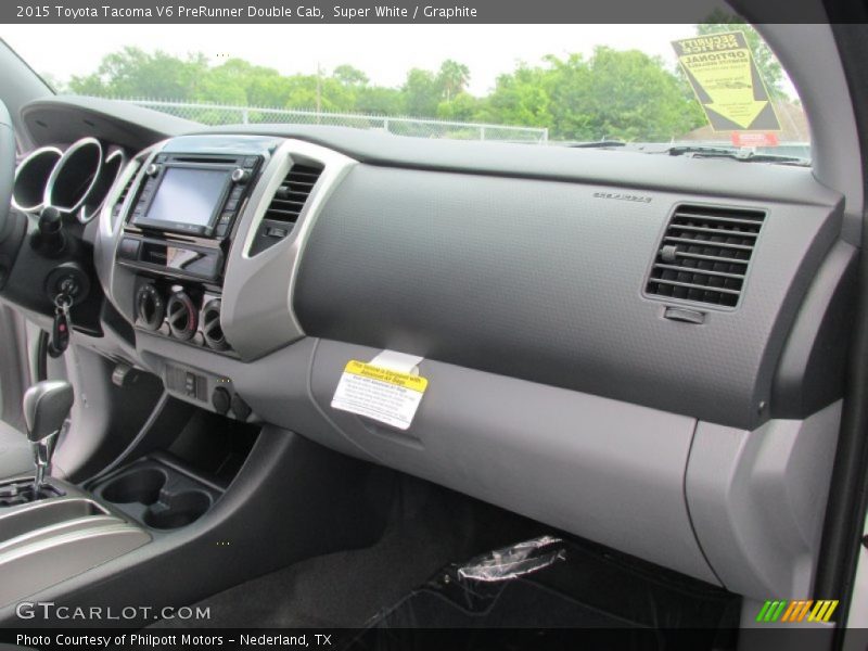 Super White / Graphite 2015 Toyota Tacoma V6 PreRunner Double Cab