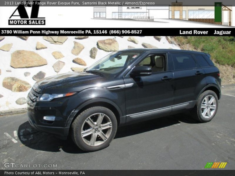 Santorini Black Metallic / Almond/Espresso 2013 Land Rover Range Rover Evoque Pure