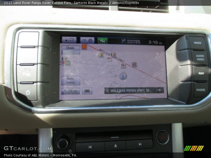 Santorini Black Metallic / Almond/Espresso 2013 Land Rover Range Rover Evoque Pure