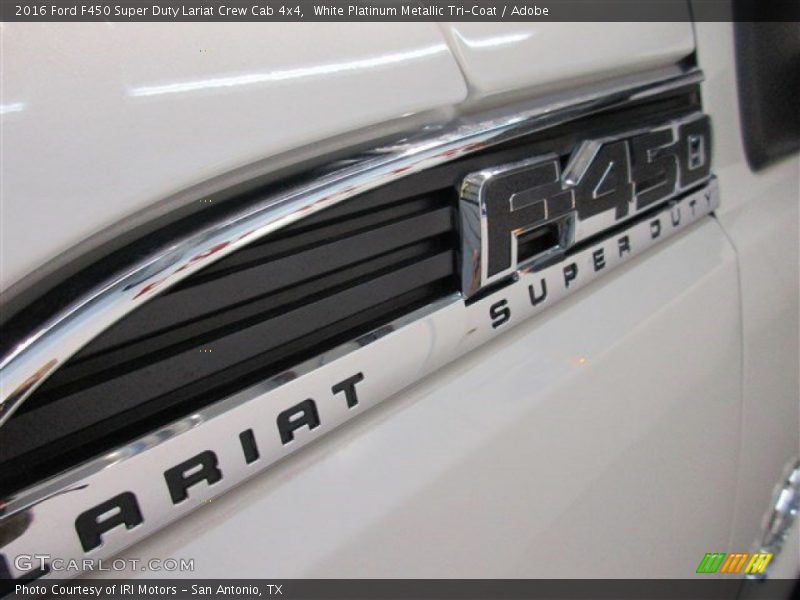 White Platinum Metallic Tri-Coat / Adobe 2016 Ford F450 Super Duty Lariat Crew Cab 4x4