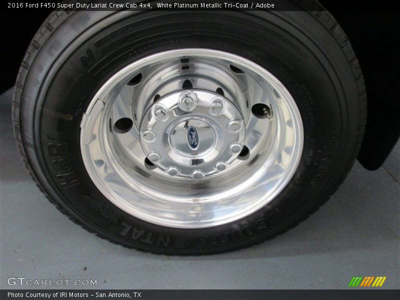 White Platinum Metallic Tri-Coat / Adobe 2016 Ford F450 Super Duty Lariat Crew Cab 4x4