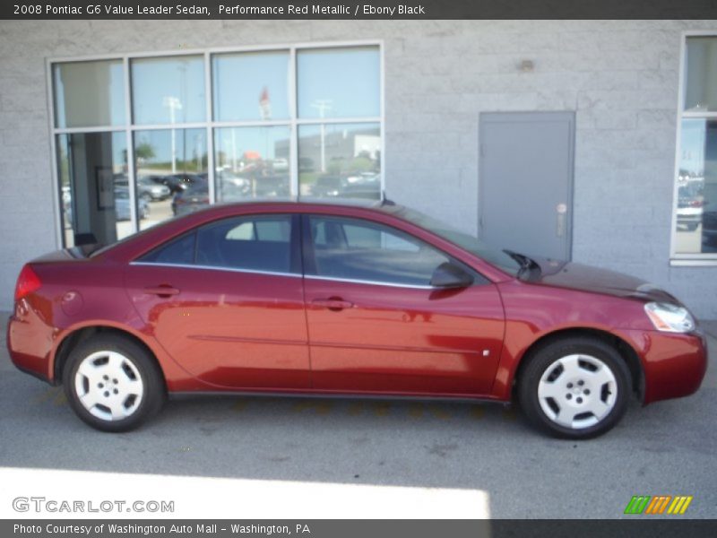 Performance Red Metallic / Ebony Black 2008 Pontiac G6 Value Leader Sedan