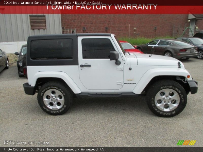 Bright White / Black/Dark Saddle 2014 Jeep Wrangler Sahara 4x4