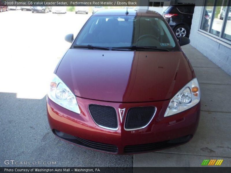 Performance Red Metallic / Ebony Black 2008 Pontiac G6 Value Leader Sedan