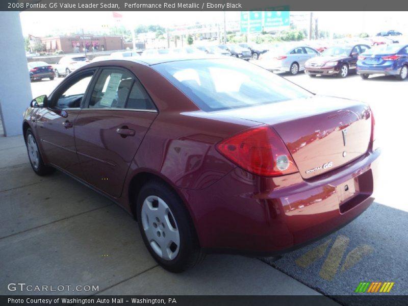 Performance Red Metallic / Ebony Black 2008 Pontiac G6 Value Leader Sedan