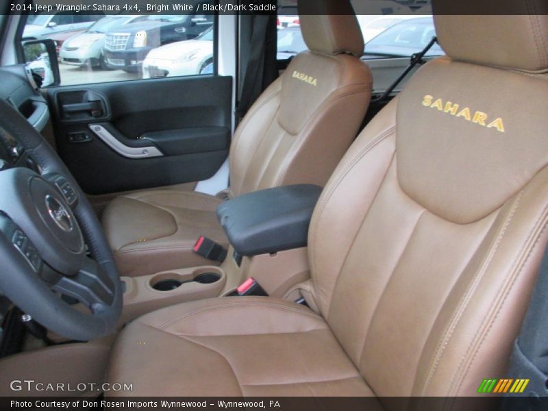 Bright White / Black/Dark Saddle 2014 Jeep Wrangler Sahara 4x4