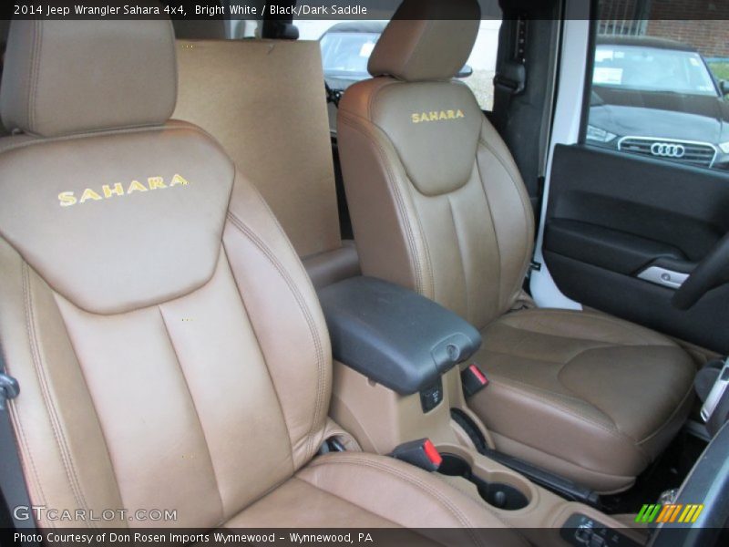 Bright White / Black/Dark Saddle 2014 Jeep Wrangler Sahara 4x4