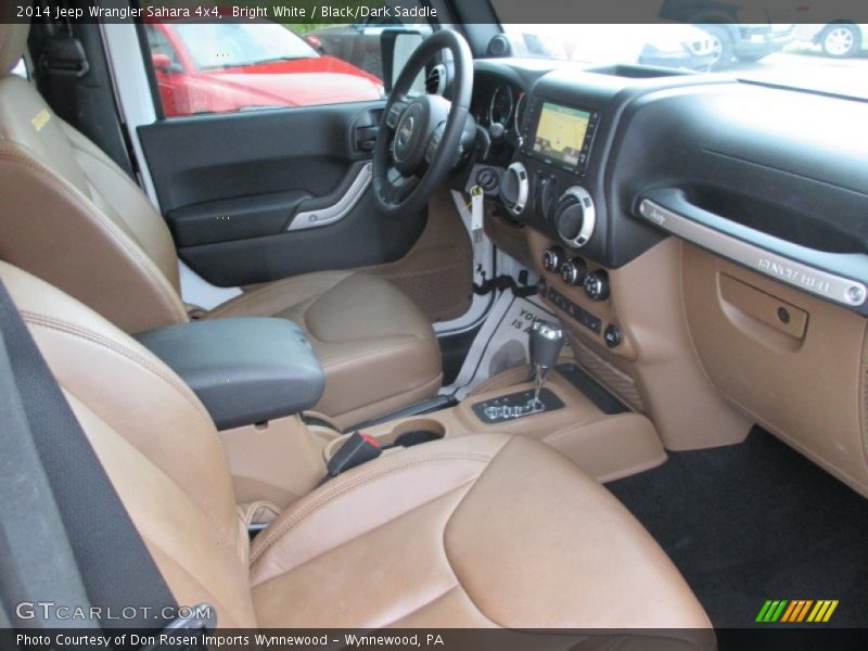Bright White / Black/Dark Saddle 2014 Jeep Wrangler Sahara 4x4