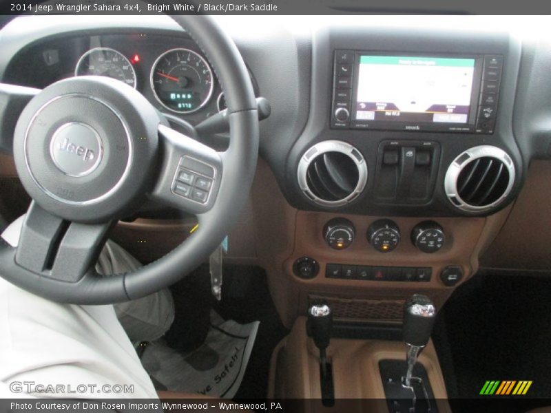 Bright White / Black/Dark Saddle 2014 Jeep Wrangler Sahara 4x4