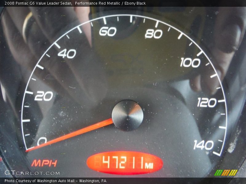 Performance Red Metallic / Ebony Black 2008 Pontiac G6 Value Leader Sedan