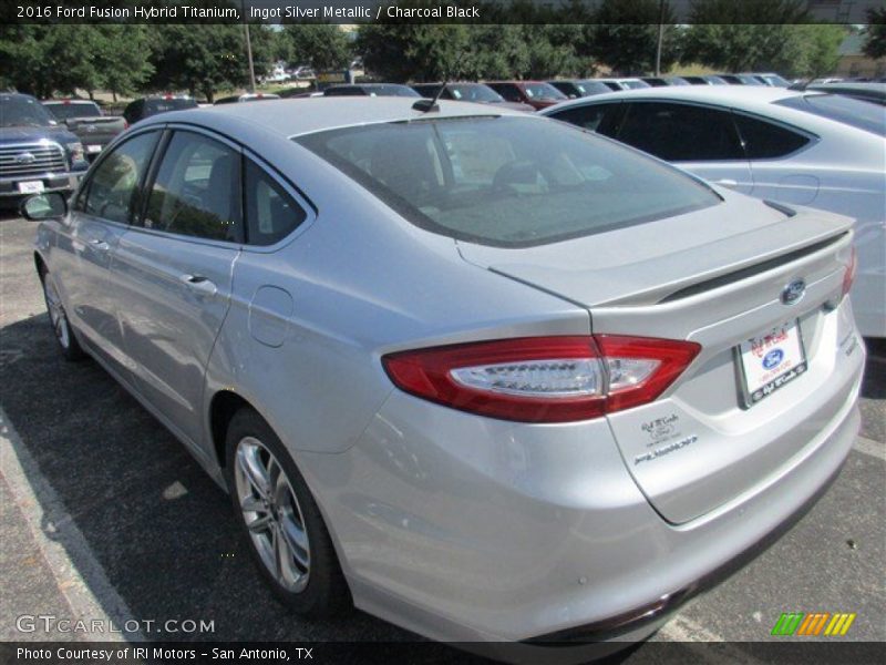 Ingot Silver Metallic / Charcoal Black 2016 Ford Fusion Hybrid Titanium
