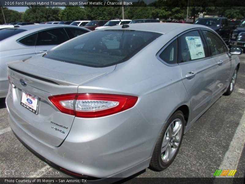 Ingot Silver Metallic / Charcoal Black 2016 Ford Fusion Hybrid Titanium