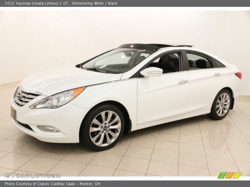 Shimmering White / Black 2012 Hyundai Sonata Limited 2.0T