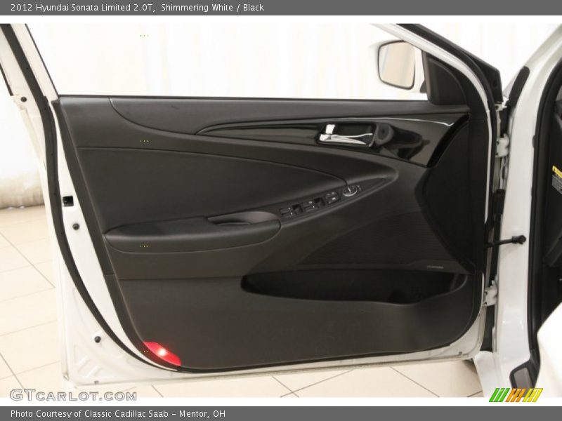 Shimmering White / Black 2012 Hyundai Sonata Limited 2.0T