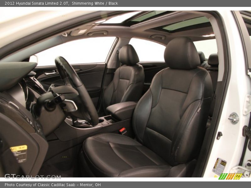 Shimmering White / Black 2012 Hyundai Sonata Limited 2.0T