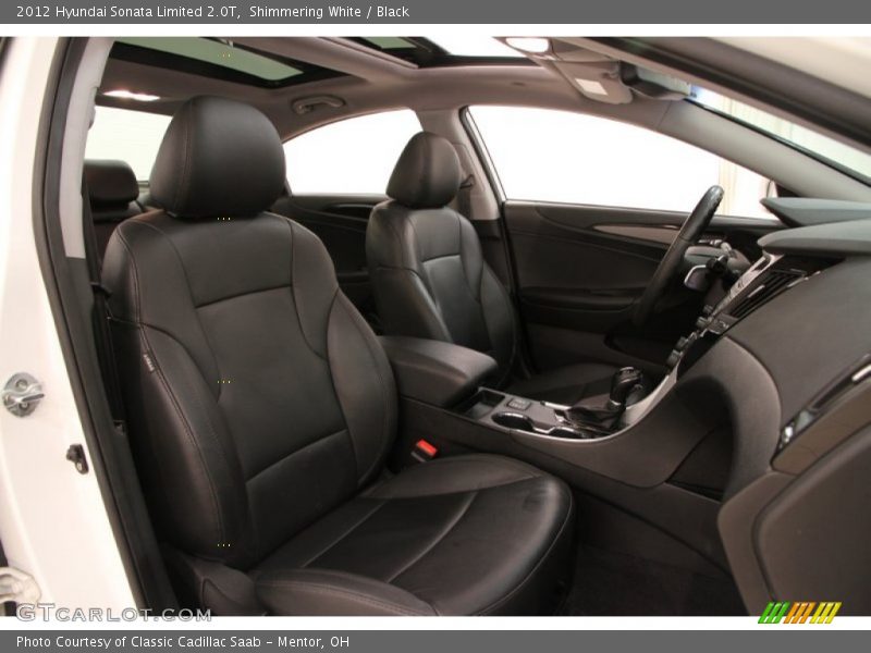 Shimmering White / Black 2012 Hyundai Sonata Limited 2.0T