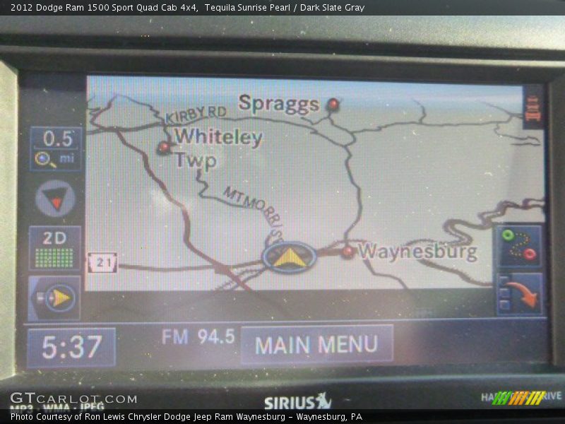 Tequila Sunrise Pearl / Dark Slate Gray 2012 Dodge Ram 1500 Sport Quad Cab 4x4