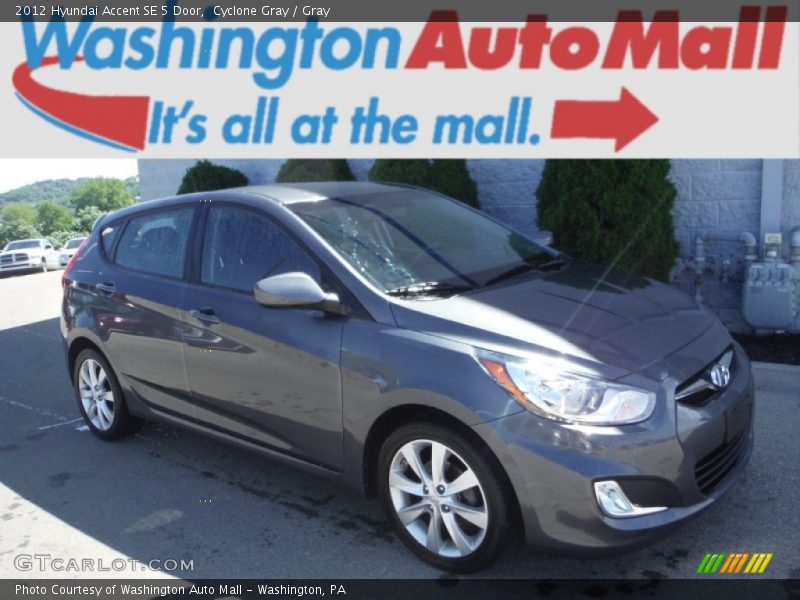 Cyclone Gray / Gray 2012 Hyundai Accent SE 5 Door