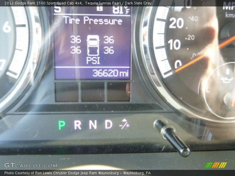 Tequila Sunrise Pearl / Dark Slate Gray 2012 Dodge Ram 1500 Sport Quad Cab 4x4