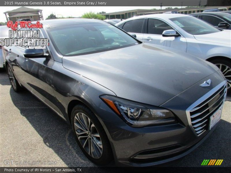 Empire State Gray / Ivory 2015 Hyundai Genesis 3.8 Sedan