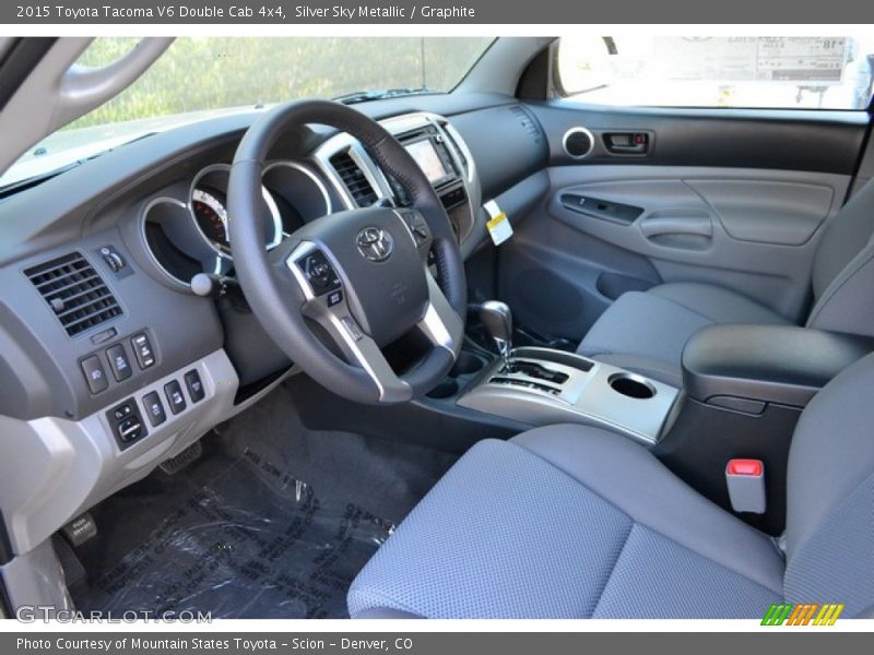 Silver Sky Metallic / Graphite 2015 Toyota Tacoma V6 Double Cab 4x4