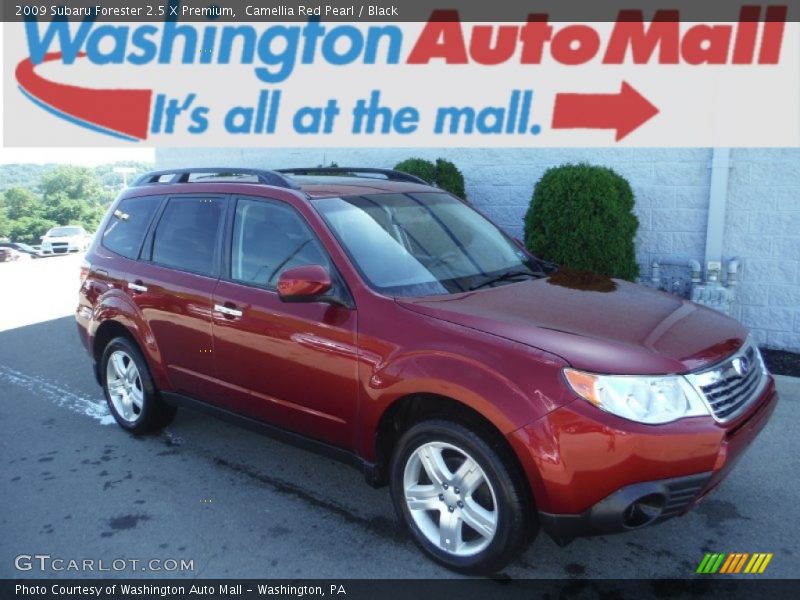 Camellia Red Pearl / Black 2009 Subaru Forester 2.5 X Premium