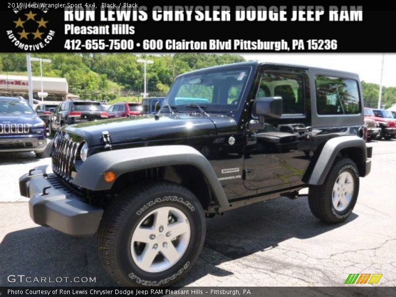 Black / Black 2015 Jeep Wrangler Sport 4x4