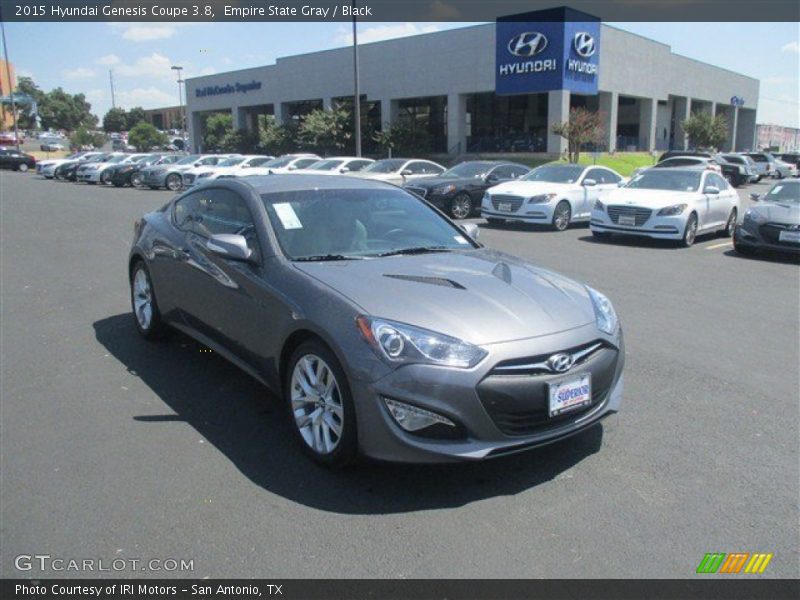 Empire State Gray / Black 2015 Hyundai Genesis Coupe 3.8