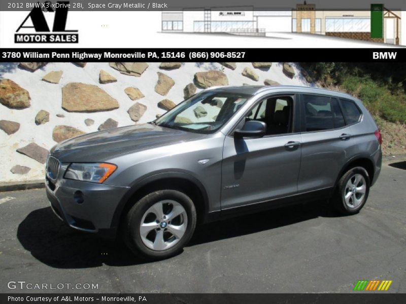 Space Gray Metallic / Black 2012 BMW X3 xDrive 28i