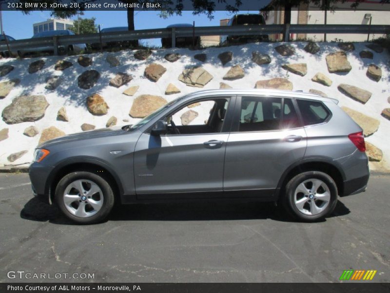 Space Gray Metallic / Black 2012 BMW X3 xDrive 28i