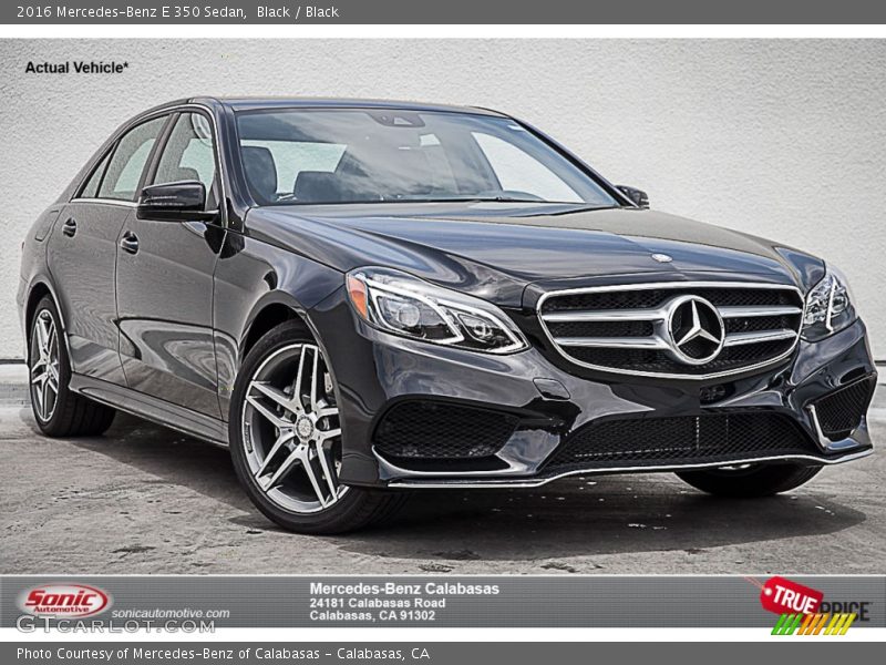 Black / Black 2016 Mercedes-Benz E 350 Sedan