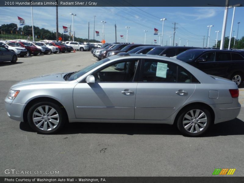 Radiant Silver / Gray 2010 Hyundai Sonata Limited