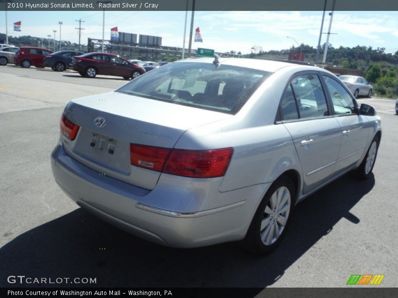 Radiant Silver / Gray 2010 Hyundai Sonata Limited