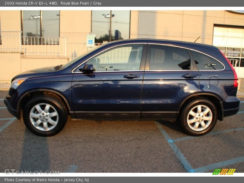 Royal Blue Pearl / Gray 2009 Honda CR-V EX-L 4WD