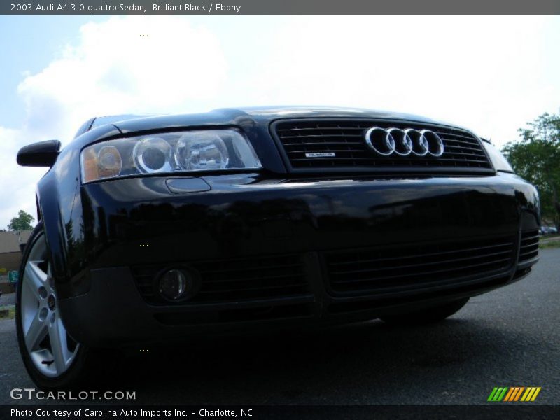Brilliant Black / Ebony 2003 Audi A4 3.0 quattro Sedan