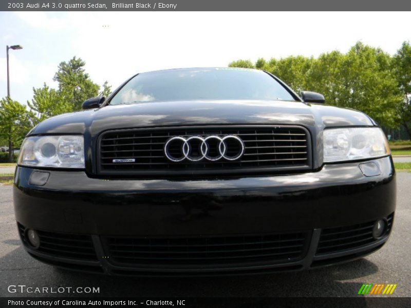 Brilliant Black / Ebony 2003 Audi A4 3.0 quattro Sedan